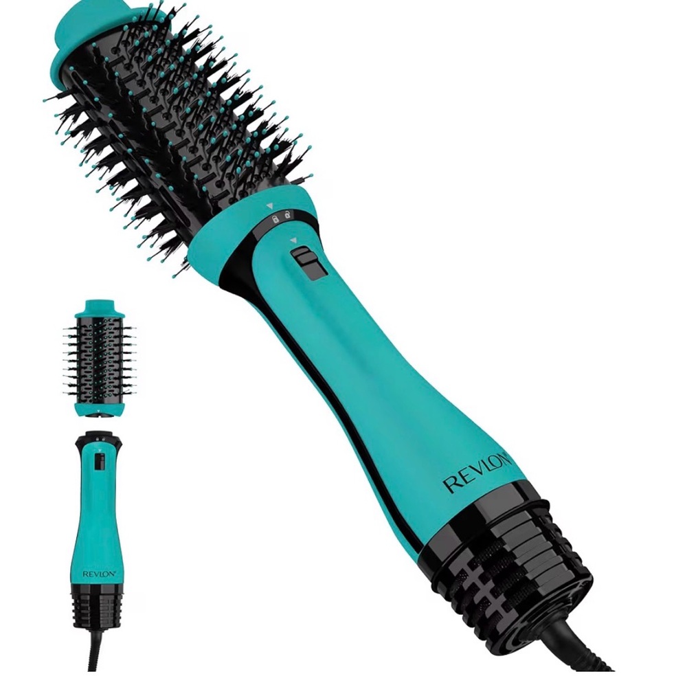 Revlon Turquoise Hot Air Styling Brush with Detachable Round Head